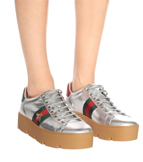 saks women's gucci sneakers|Gucci platform sneakers.